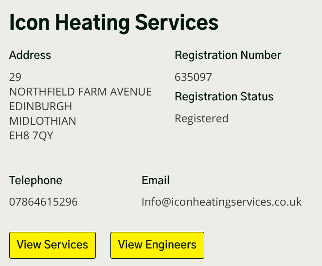 gas safe registration